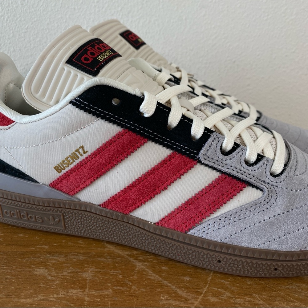 Adidas Busenitz Grey Red Black Suede Skateboarding Shoe - Size 13 - Picture 3 of 13